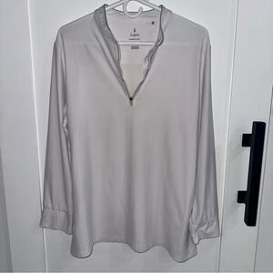 Nancy Lopez Desert Dry White 1/4 Zip Golf Pullover Shirt Women’s XL